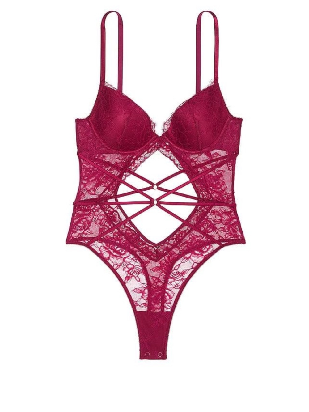Victoria’s Secret Very Sexy Rose Lace Strappy Teddy Bear